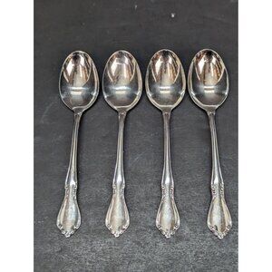 Oneidacraft Deluxe Chateau Stainless 6.75" Soup Spoons Replacement 4 Pieces